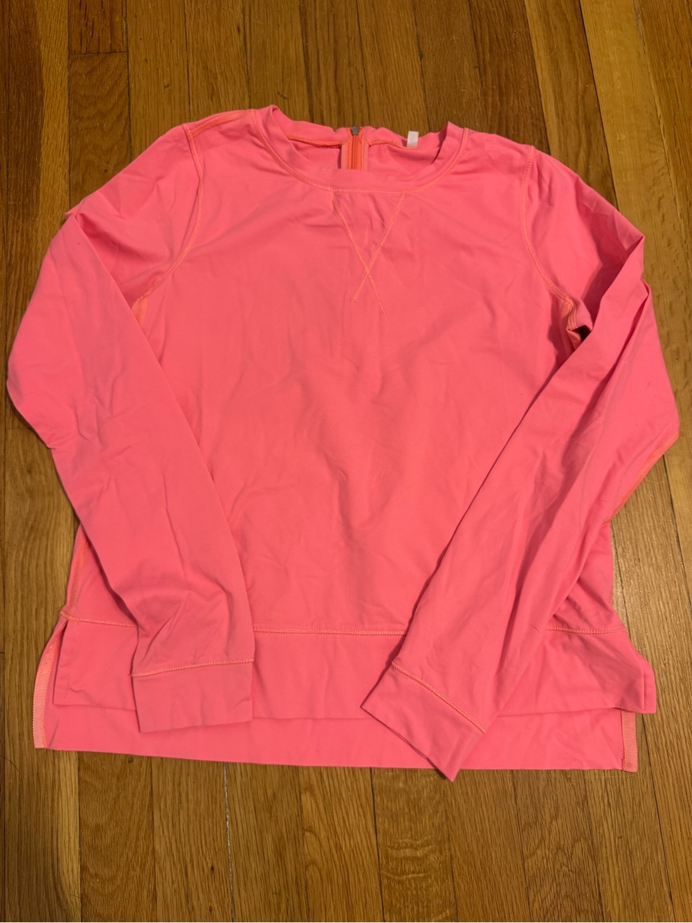 lululemon athletica Coral Pink Long Sleeve Crew Sweatshirt